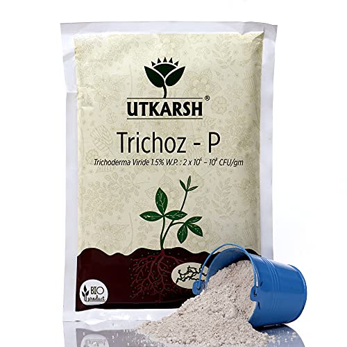 Utkarsh Trichoz-P (Trichoderma Viride 1.5% W.P.: 2 x 10^6-10^8 CFU/gm) (900 gm)- Pack of 10 Bio Fungicide