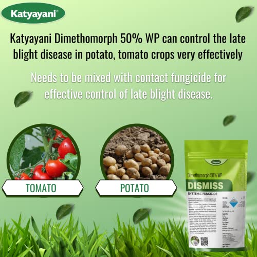 Katyayani Dimethomorph 50% WP Systemic Fungicide for Effective Control of Late Blight Disease (200 Gram)