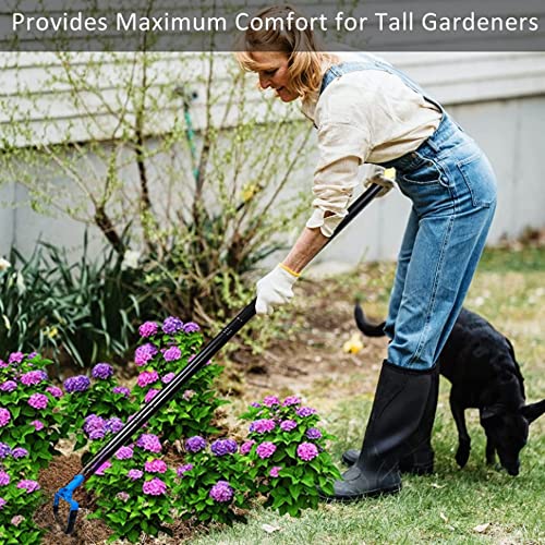 REDBUILD™ Heavy Duty Hand Weeder with Handle (5 Feet Handle with Grip) | Manual Weeder for Agriculture | Weed Remover | Weed Removal Equipment | Agriculture Tools for Farming | Stirrup Hoe