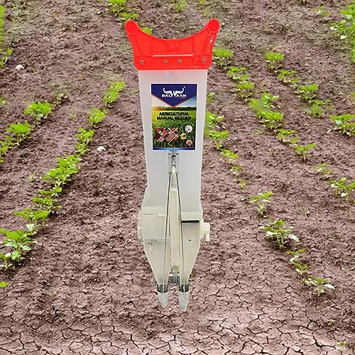 Balwaan Agricultural Manual Seeder S-2 | Double Barrel Hand Operated Seeding Tool | Plant Seeder, for Sowing Seeds and applying Fertilizer
