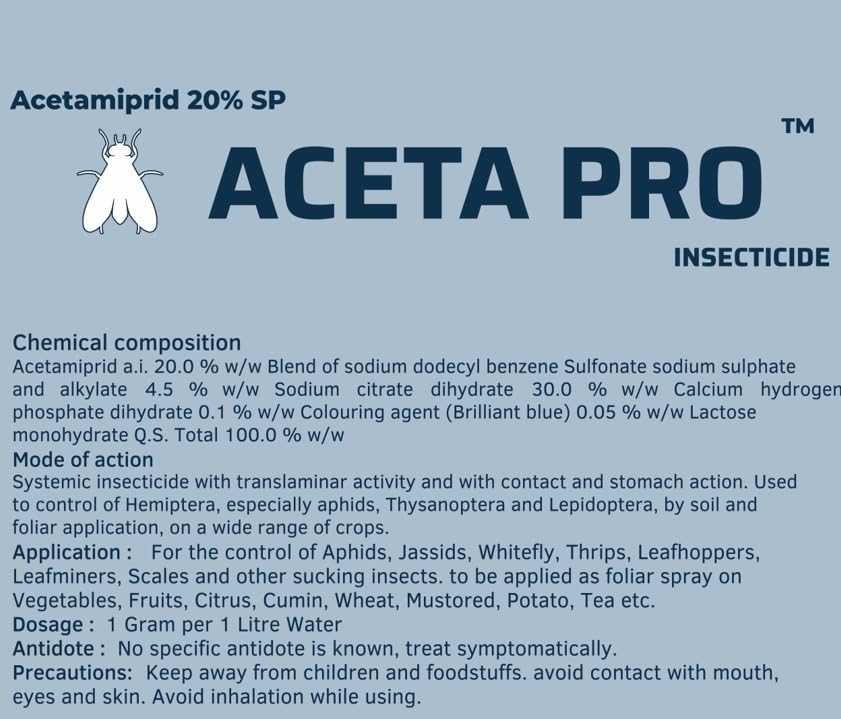एसीटा प्रो (एसिटामिप्रिड 20% एसपी) 100 ग्राम