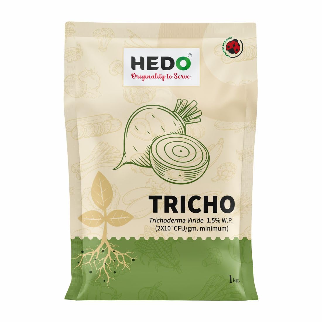 HEDO ट्राइकोडर्मा विराइड पाउडर (1Kg) बीज और युवा पौधों के लिए जैविक - फंगल और बैक्टीरियल रोग को नियंत्रित करने के लिए जैविक