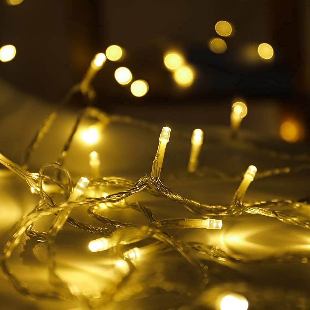 Desidiya Led Rice Light for Decoration Strip and Series Light for Indoor Outdoor Decoration 12Meter (Warm White)(Iron)
