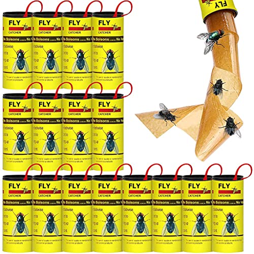 Supvox® 16Pcs फ्लाय ट्रॅप किट, कीटक, पांढरी माशी, ऍफिड्स, लीफ मायनर, थ्रिफ्स, गार्डन आणि फार्ममधील कीटकांसाठी पिवळा अल्ट्रा स्टिकी ट्रॅप इनडोअर किंवा ग्रीनहाऊससाठी हँगेबल फ्लाय स्टिकर पेपर वापरा.