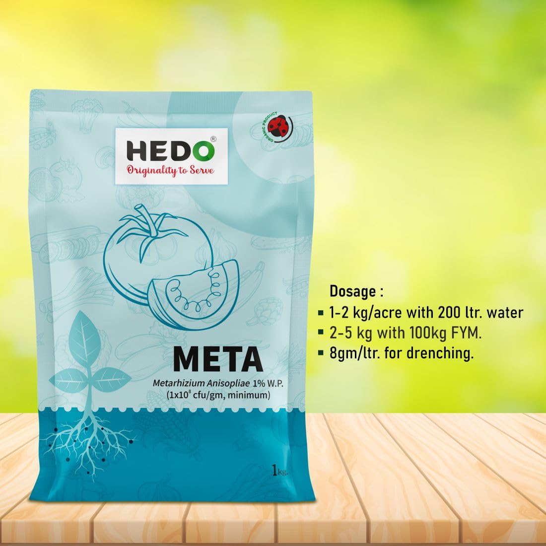 HEDO मेटारिज़ियम एनिसोप्लिए (1x10^8 CFU/gm) बायो-ऑर्गेनिक (1kg) पौधों के लिए सभी बीटल, वीविल, व्हाइट ग्रब, एफिड्स, थ्रिप्स को नियंत्रित करने के लिए
