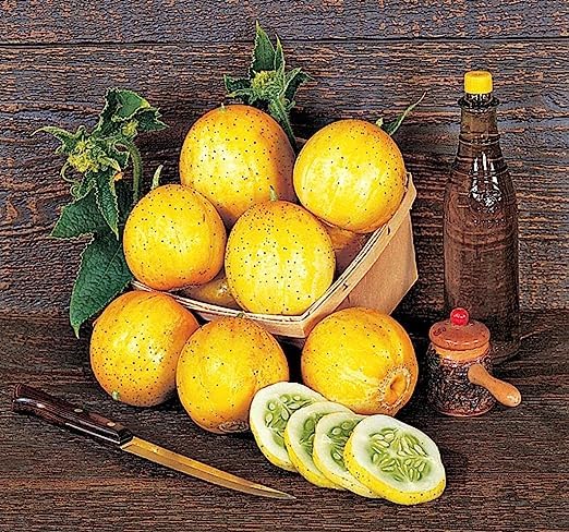 50 बीज - सभी मौसमों में जैविक नींबू ककड़ी के बीज