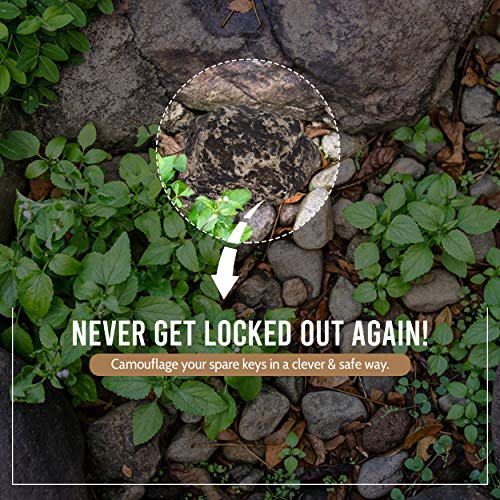 RamPro Hide-a-Spare-Key Fake Rock - Looks & Feels Like Real Stone - Safe for Outdoor Garden or Yard, Geocaching (1)