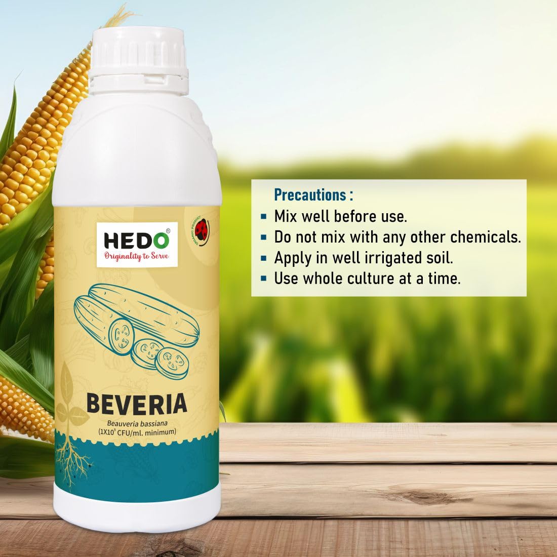 HEDO ब्यूवेरिया बेसियाना लिक्विड (1X10^8 CFU/Ml) बायो-ऑर्गेनिक (1L) पौधों के लिए एफिड्स, थ्रिप्स और व्हाइटफ़्लाइज़ को नियंत्रित करने के लिए