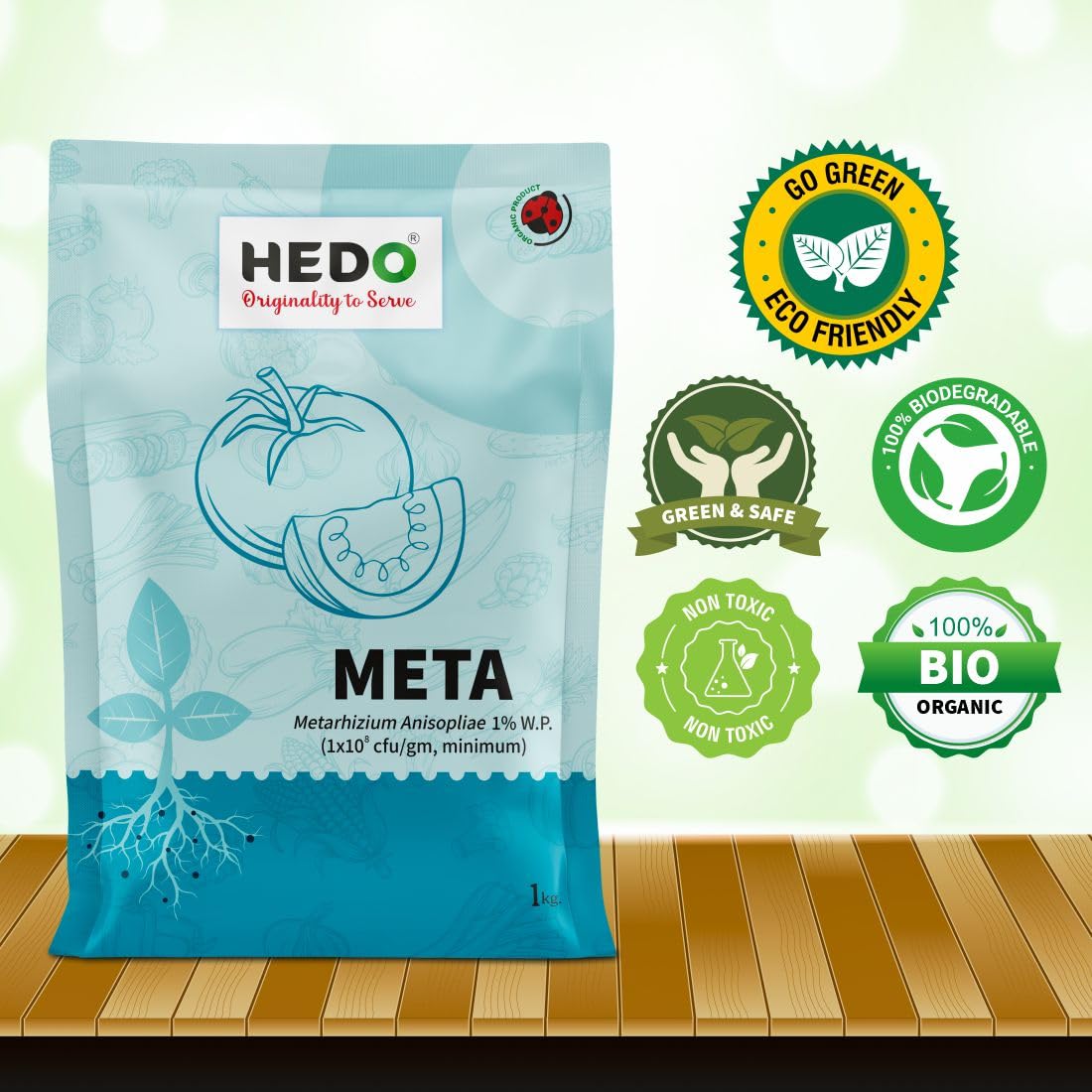 HEDO मेटारिज़ियम एनिसोप्लिए (1x10^8 CFU/gm) बायो-ऑर्गेनिक (1kg) पौधों के लिए सभी बीटल, वीविल, व्हाइट ग्रब, एफिड्स, थ्रिप्स को नियंत्रित करने के लिए