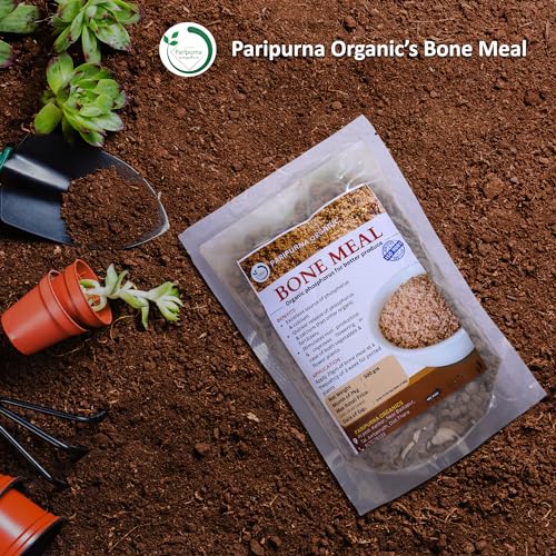 Paripurna Organics Bone Meal 1 kg Fertilizer For Plant | Steamed Bone Meal Natural Plant Fertilizer Home Garden All Kind of Plant