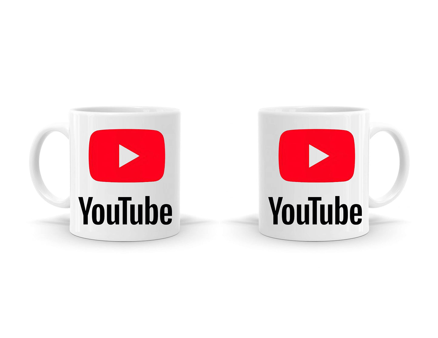 R Creation YouTube Printed Mug |YouTube Printed Cup |YouTube Printed Coffee Mug |YouTube Coffee Cup Ceramic Coffee Mug -White 325ml
