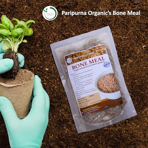 Paripurna Organics Bone Meal 1 kg Fertilizer For Plant | Steamed Bone Meal Natural Plant Fertilizer Home Garden All Kind of Plant
