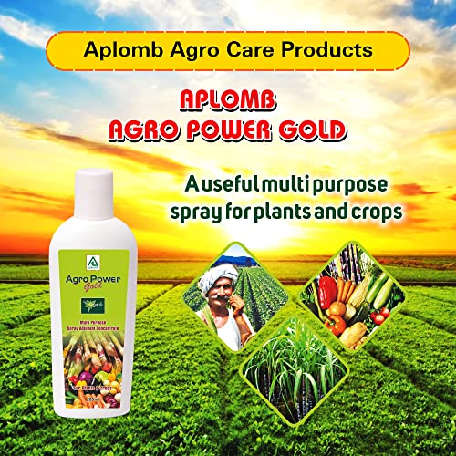 Aplomb Agro Power Gold | आयनिक आणि नॉन-आयनिक केंद्रित बहुउद्देशीय सहायक| कीटकनाशक फवारण्यांच्या वाढीव व्याप्तीसाठी| वनस्पती आणि पिकांसाठी | लागवडीचे वाढलेले उत्पन्न | 200 मि.ली