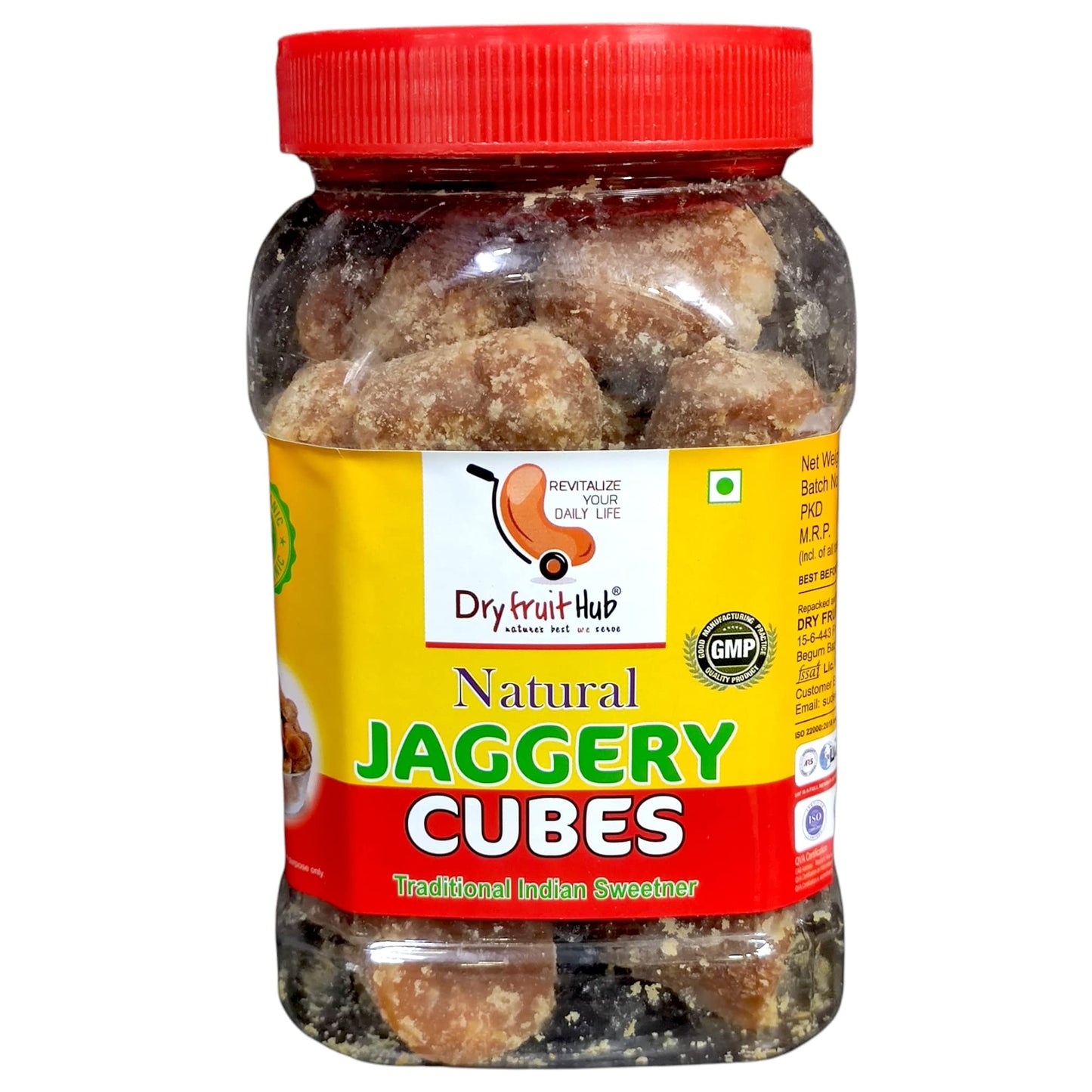 ड्राय फ्रूट हब प्युअर गूळ क्यूब्स 1600 ग्रॅम - गोड करण्यासाठी नैसर्गिक नॉन-सेन्ट्रीफ्यूगल केन शुगर ब्लॉक्स, भारतीय मिठाई, चहा - परिष्कृत साखर 1600 ग्रॅम पॅक 4 चा निरोगी पर्याय