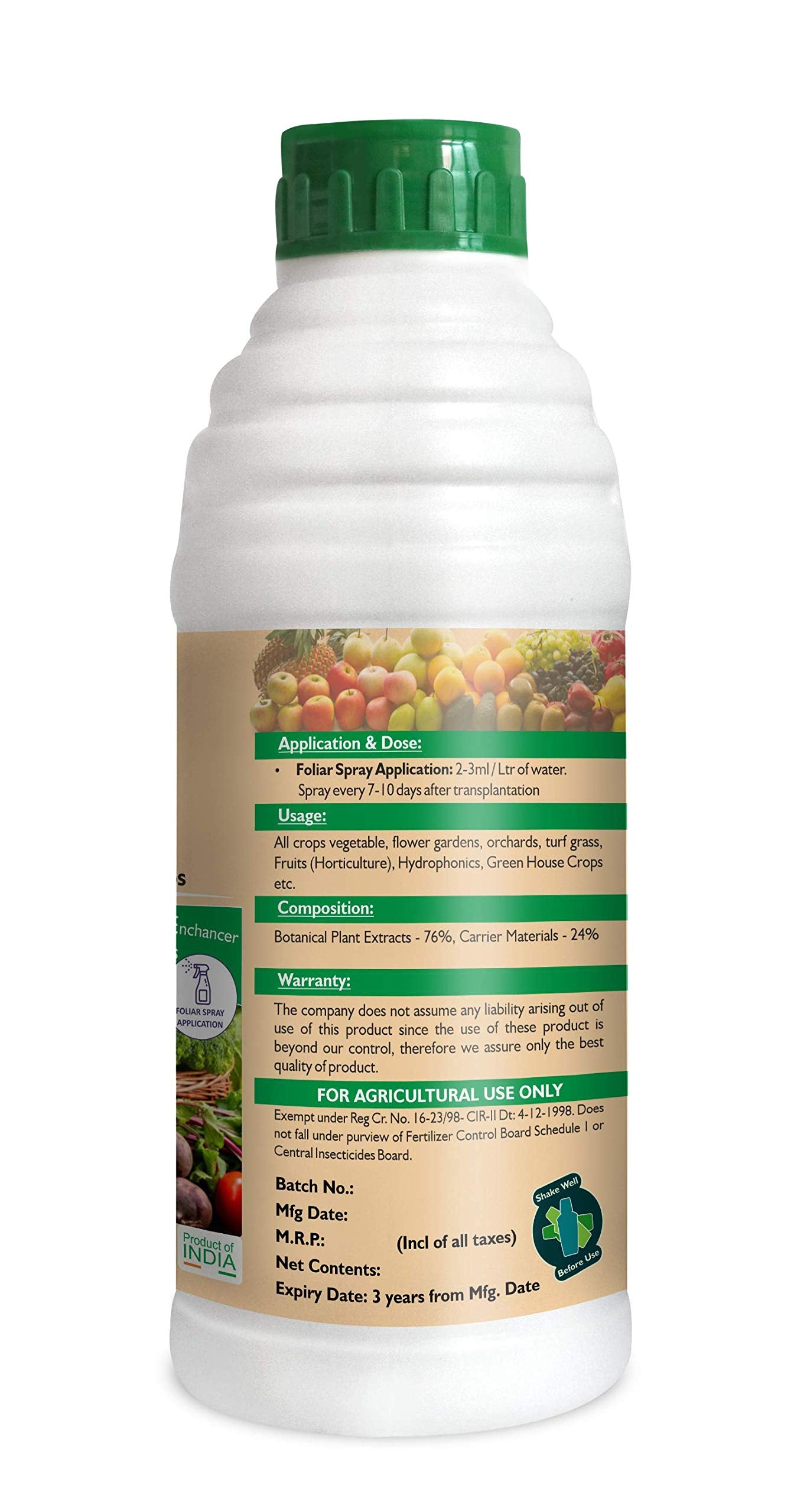 Exfert Fixer (Natural Plant Extract Viricide-Controls Yellow Mosaic and Leaf Curl Virus for Plants in Horticulture, Hydroponics, Green House) 250ml
