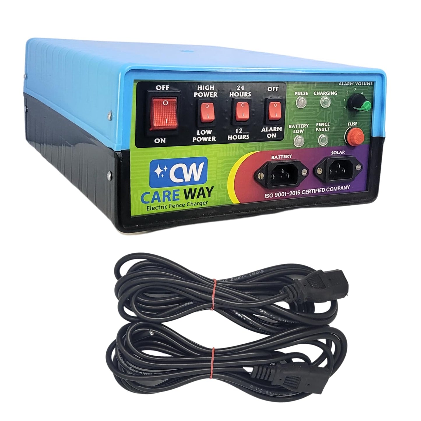 Careway 12 KV Fully Automatic Solar Fence Energizer Zatka Bigha Cover Fully Automatic Zatka Machine Animal Protection System Solar Fence Energizer Security Systems for Agricultural Farms