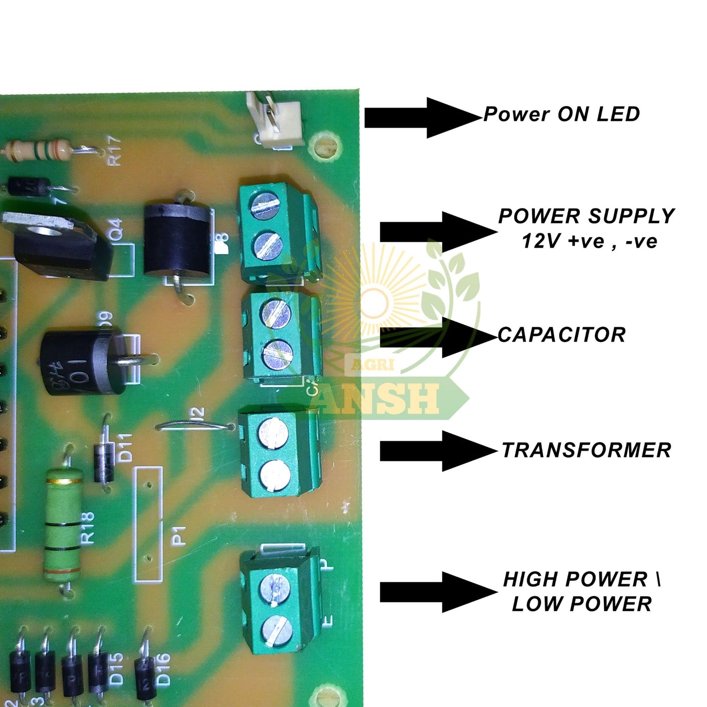 अग्रियांश मुख्य पीसीबी कार्ड मदर बोर्ड सर्किट ज़टका मशीन पावर सप्लाई इलेक्ट्रॉनिक किट सोलर ज़टका मशीन किट स्पेयरपार्ट्स के लिए