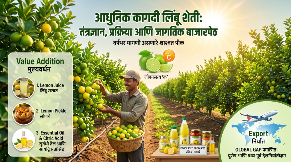 कागदी लिंबू: एक शाश्वत आणि फायदेशीर नगदी पीक