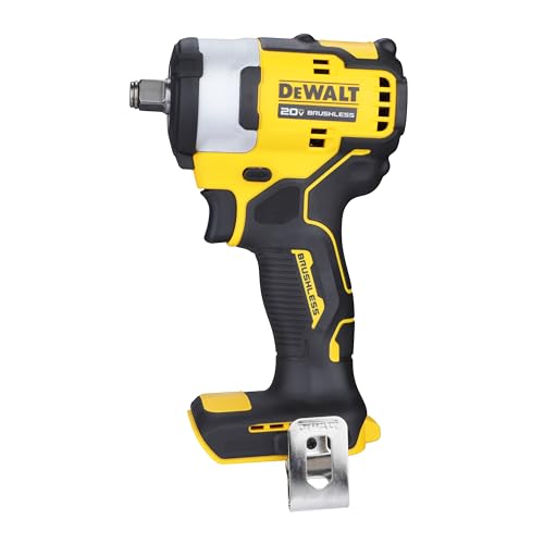 DEWALT DCF911N-B1 1/2'' 20V मॅक्स ली-आयन रिव्हर्सिबल कॉर्डलेस ब्रशलेस कॉम्पॅक्ट, 542 Nm टॉर्क (बेअर टूल)
