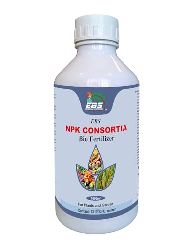 EBS BIO Fertilizer CONSORTIA (Nitrogen, Phosphate, Potash) NPK Plant Growth Promoter, Nutrition Enhancer Supplement, Bio Stimulant, Immunity Builder for Plants & Crops (1) (2 LITRE (1000MLX2))