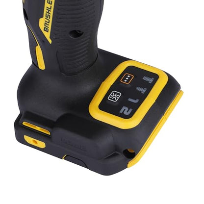 DEWALT DCF922N-B1 1/2'' 20V मॅक्स ली-आयन रिव्हर्सिबल कॉर्डलेस ब्रशलेस कॉम्पॅक्ट इम्पॅक्ट रेंच, LED रिंग लाइटिंगसह 610 Nm टॉर्क (बेअर टूल)