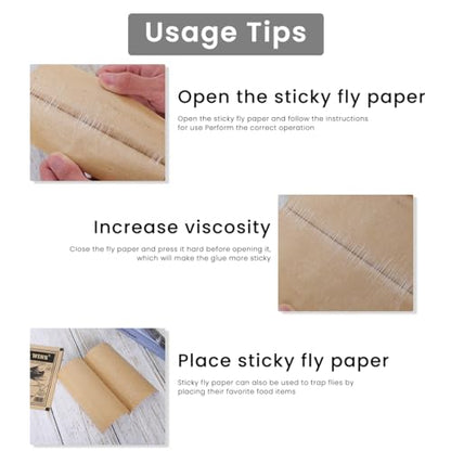Optifit® 100Pcs Fly Trap Kit for Insects, Whiteflies, Aphids, Leaf Minor, Ultra sticker Trap for Indoor, Greenhouse, Dining Room, Pesticide Free Fly Sticky Trap(26 x 19 cm)