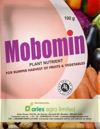 Aries Mobomin Micronutrient Fertilizer100 gm with Plantomycin 50 gm for Plants