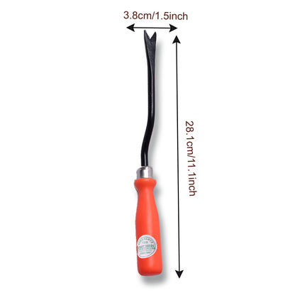 Kraft Seeds Hand Weeder - 1 Pc (Orange Handle, Black Blade) | Weed Remover Agriculture Tool for Gardens |Weeding Tool for Terrace Garden |Durable Hand Weeder for Garden |Garden Plants Weeder for Lawn