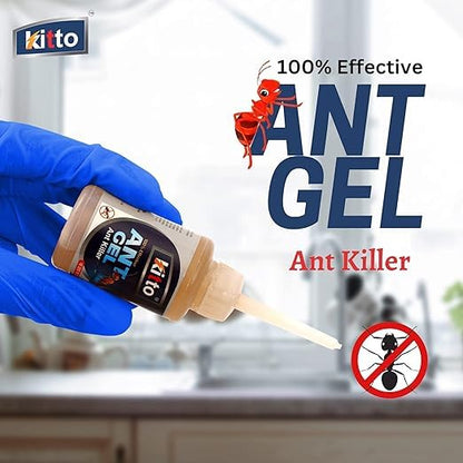 Kitto Ant Gel - Ready to Use, Easy to apply gel for Home, Office, Warehouse || Eco-friendly 100% effective for Ant Killing, Natural Ant killer Gel, Ant-Liner