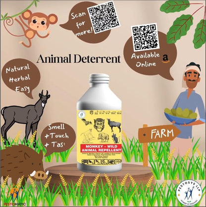 जंगली सूअर/सूअरों के लिए बंदर-जंगली पशु विकर्षक: 250ml