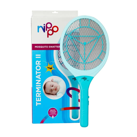 NIPPO Terminator II Rechargeable Mosquito Bat, Fast Charging, 1200mAh Lithium-Ion Battery, Shock-Proof, Insect Killer, 6 Months Warranty by NIPPO - Blue