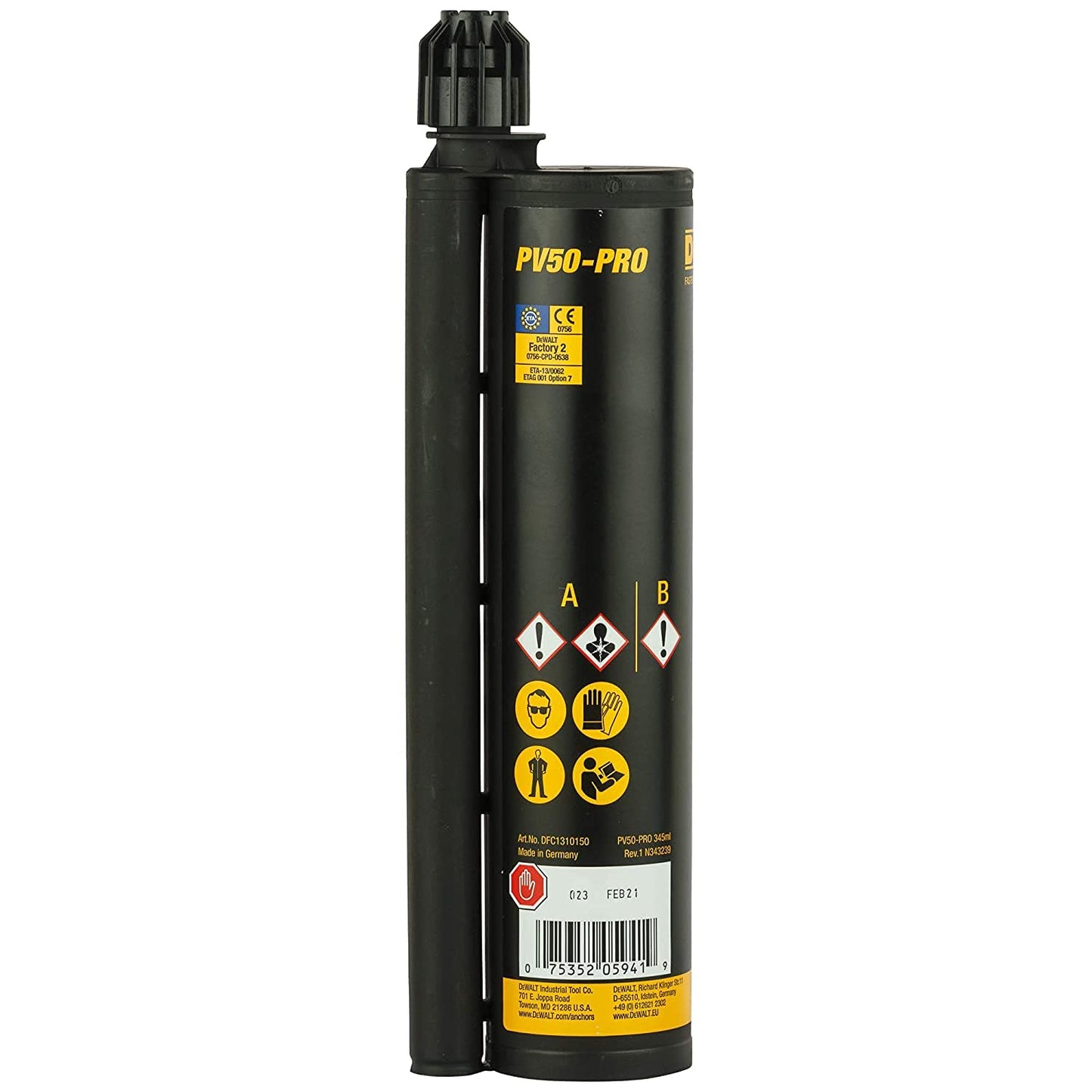 DEWALT DFC1310150 PV50-Pro 345 Ml चिपकने वाला कार्ट्रिज
