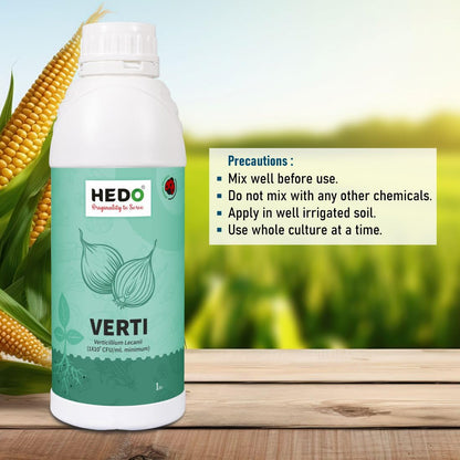 HEDO वर्टिसिलियम लेकानी बायो-ऑर्गेनिक लिक्विड (1L) पौधों और फसलों के लिए - एफिड्स, थ्रिप्स और व्हाइटफ़्लाइज़ जैसे चूसने वाले कीटों के खिलाफ़