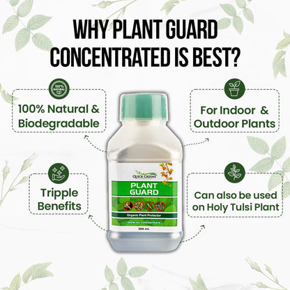 Quick Greens Plant Gurad Concentrate Organic Cold Pressed Natural Neem Oil for Indoor and Outdoor Plants- 250 ml (250)