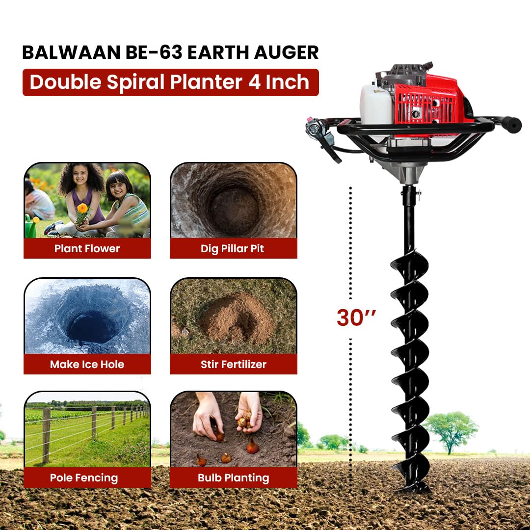 hole digger for pole fencing