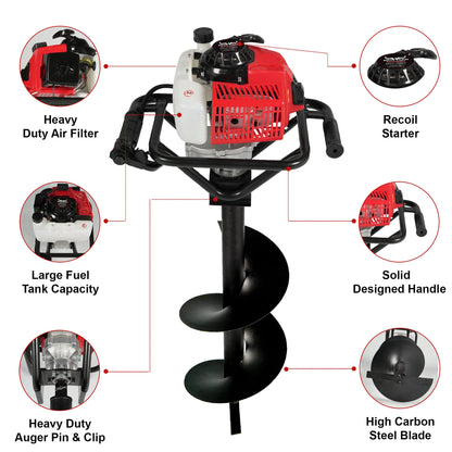 Balwaan BE-63 Earth Auger with 8 & 12 inch