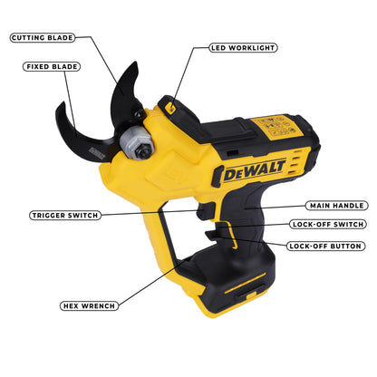 DEWALT DCMPP568N-XJ 18V XR पावर प्रूनर 32mm कटिंग क्षमता और LED लाइट के साथ