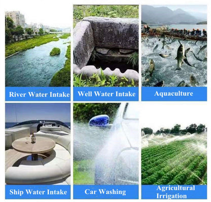एपीएम डीसी 48V-60V 550W सौर सबमर्सिबल वाटर पंप 160 फीट हाई फ्लो 3000-6000 एल/घंटा, सौर पैनल या बैटरी संचालित 6 इम्पेलर पंप सेट आउटलेट 50 मिमी 3 नोजल (1" 1.5 और 2") केबल 15 मीटर ओपनवेल और बोरवेल फार्म सिंचाई