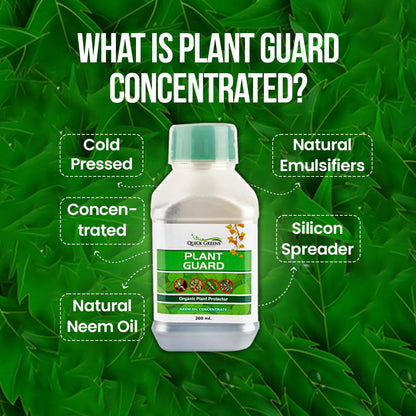 Quick Greens Plant Gurad Concentrate Organic Cold Pressed Natural Neem Oil for Indoor and Outdoor Plants- 250 ml (250)