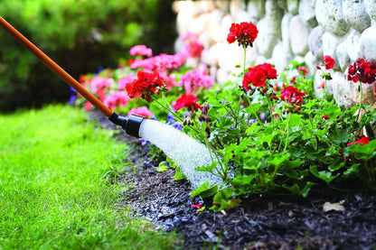 Garden Art Watering Wand 30-Inch (Red) Length with 8-Inch Foam Grip in length Premium anti-corrosion 1000 Mesh Aluminium alloy light weighted durable with a one touch thumb on/off switch GASE3001