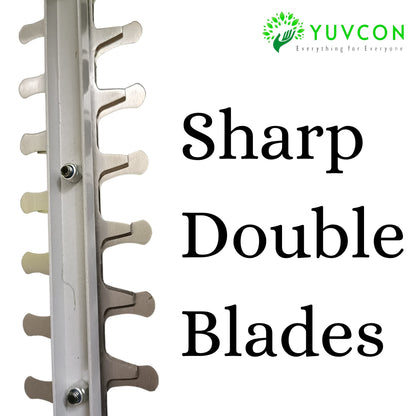 Yuvcon Electric Hedge Trimmer, 420 Watts Engine, 45cm Blade Length, 2 Hand Grip for Better Handling, Tree/Shrubs Shaping Machine