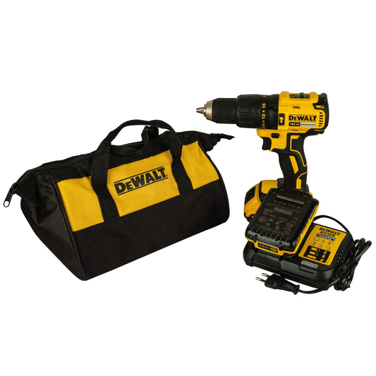 DEWALT DCD7781D2 18V 13mm कॉर्डलेस कॉम्पॅक्ट ब्रशलेस हॅमर ड्रिल मशीन 2x2.0Ah ली-आयन बॅटरीसह, पिवळा