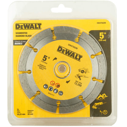 DEWALT DW47502M-IN 5" 125mm मार्बल कटिंग ब्लेड (काला और पीला)