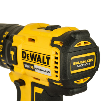 DEWALT DCD7781D2 18V 13mm कॉर्डलेस कॉम्पैक्ट ब्रशलेस हैमर ड्रिल मशीन 2x2.0Ah Li-ion बैटरी के साथ, पीला