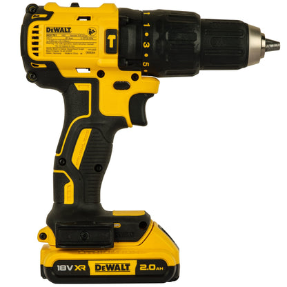 DEWALT DCD7781D2 18V 13mm कॉर्डलेस कॉम्पैक्ट ब्रशलेस हैमर ड्रिल मशीन 2x2.0Ah Li-ion बैटरी के साथ, पीला