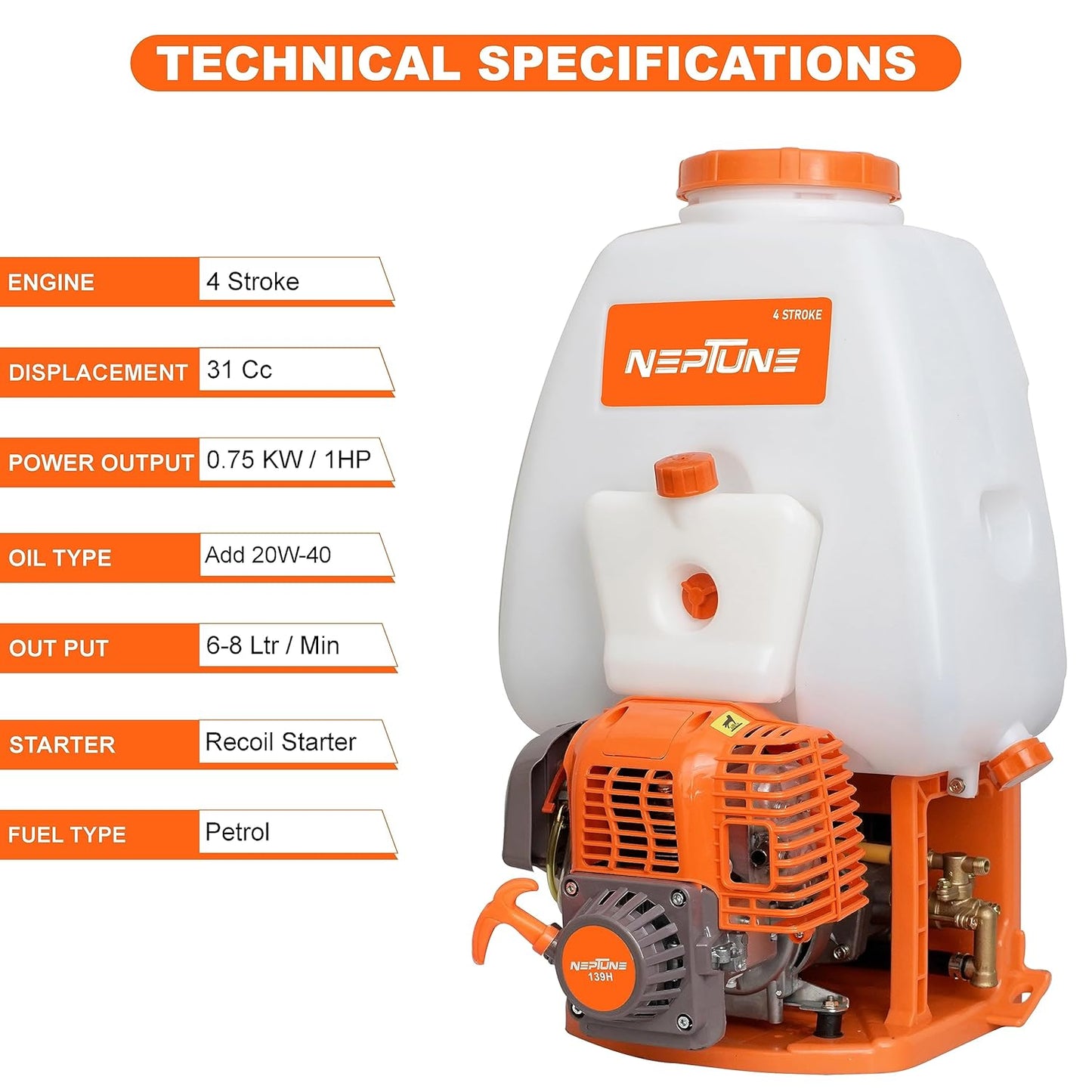 Backpack sprayer