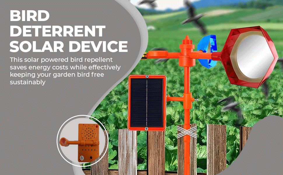 solar bird deterrent automatic device