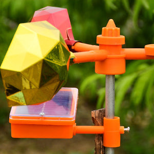 solar bird deterrent automatic device in plantation