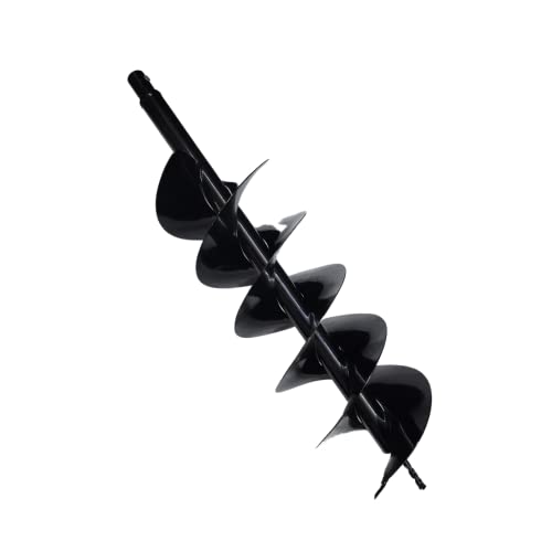 OREZEN 8" / 200cm Earth Auger Double Layer Drill Bit | Earth Auger Blade | Heavy Duty Earth Drilling Bit (Spiral Shape) | Rust Resistance | Agriculture Tools for Farming