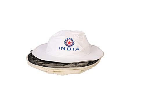 INDIGENOUS HONEY Bee Cap Honeybee White Cap Bee Veil for The Protection of Face from A Honey Bee Sting (Pack of 1)